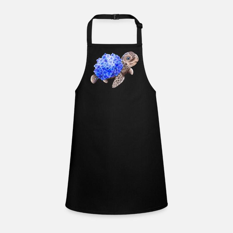 Turtle with Hydrangea Children's Apron