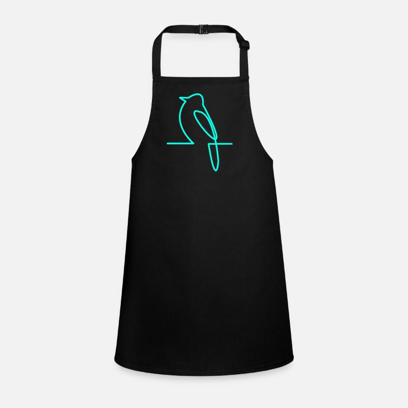 Neonvogel am Ast Schürze für Kinder