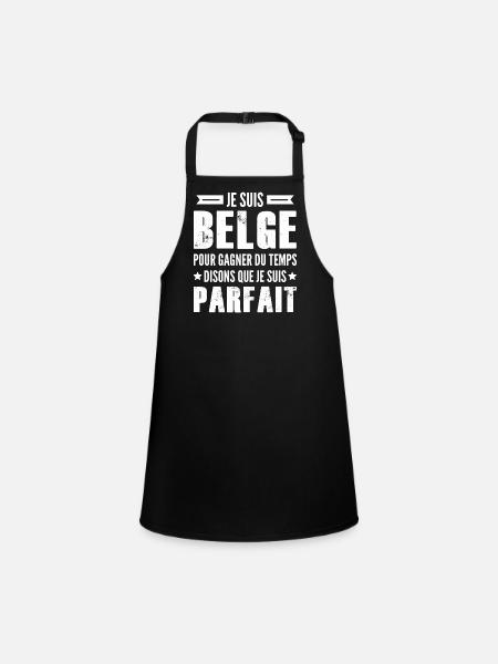 belge parfait / humour belge - Tablier Enfant - noir - Devant