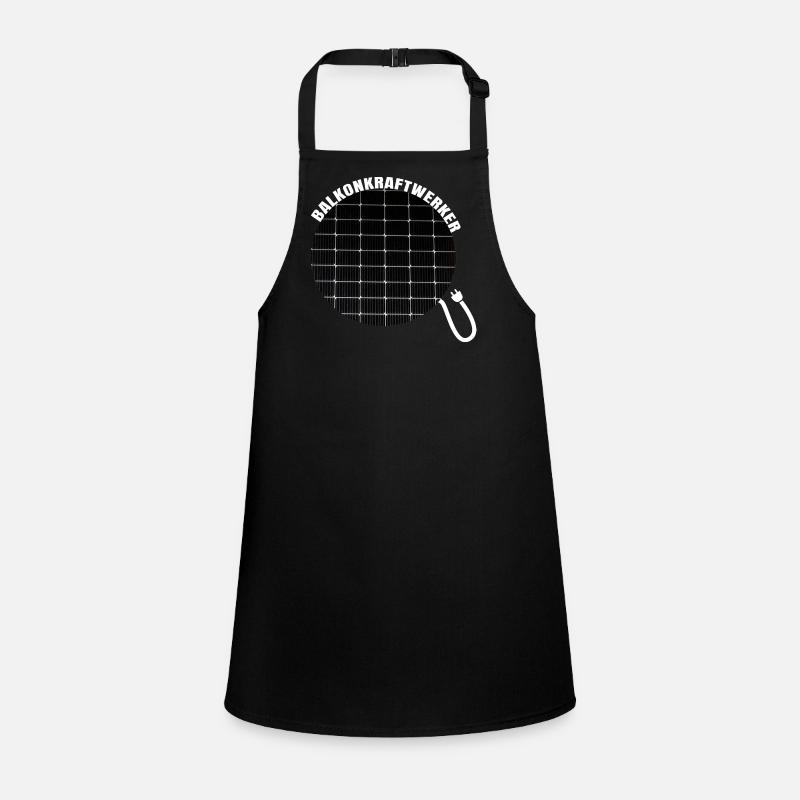 Balkonkraftwerker PV Anlage Stromerzeuger Umwelt Schürze für Kinder