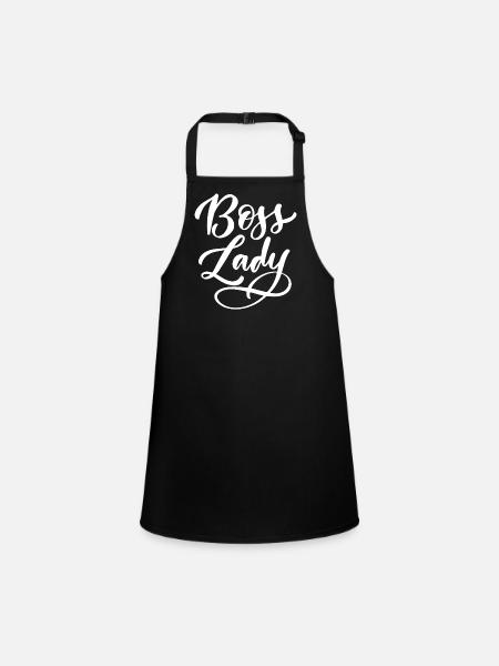 Lady Bos-s - Children's Apron - black - Front