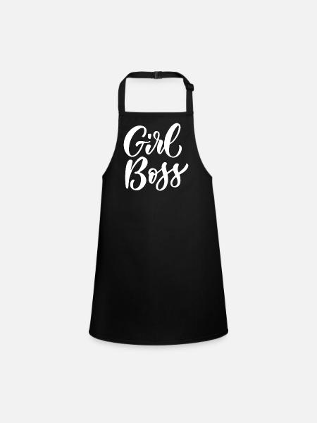 Girl Bos-s - Children's Apron - black - Front