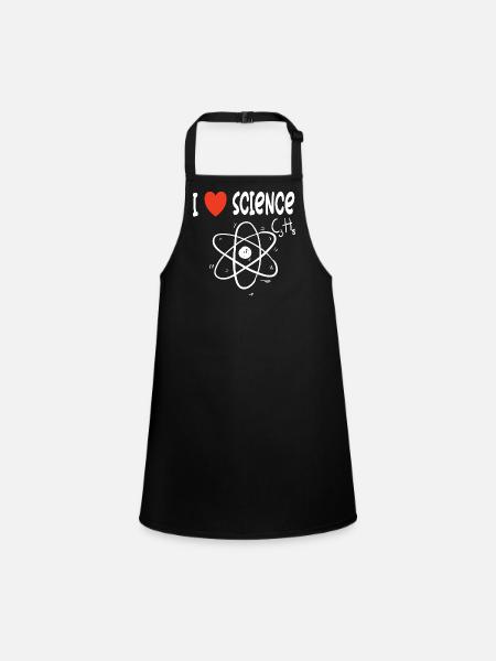 J’aime la science - Tablier Enfant - noir - Devant