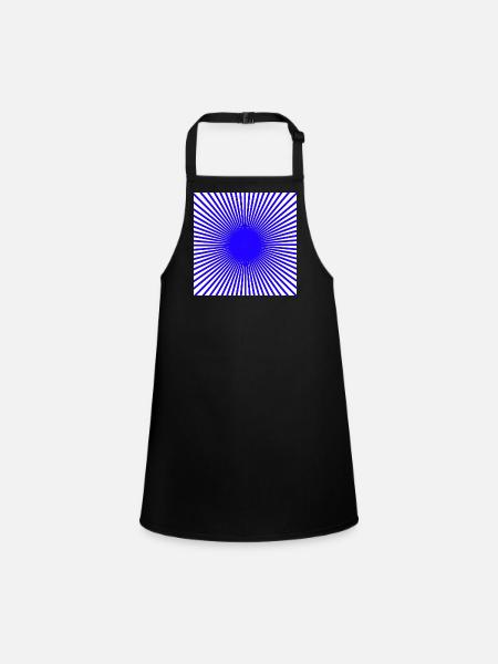 Blue Disc - Children's Apron - black - Front