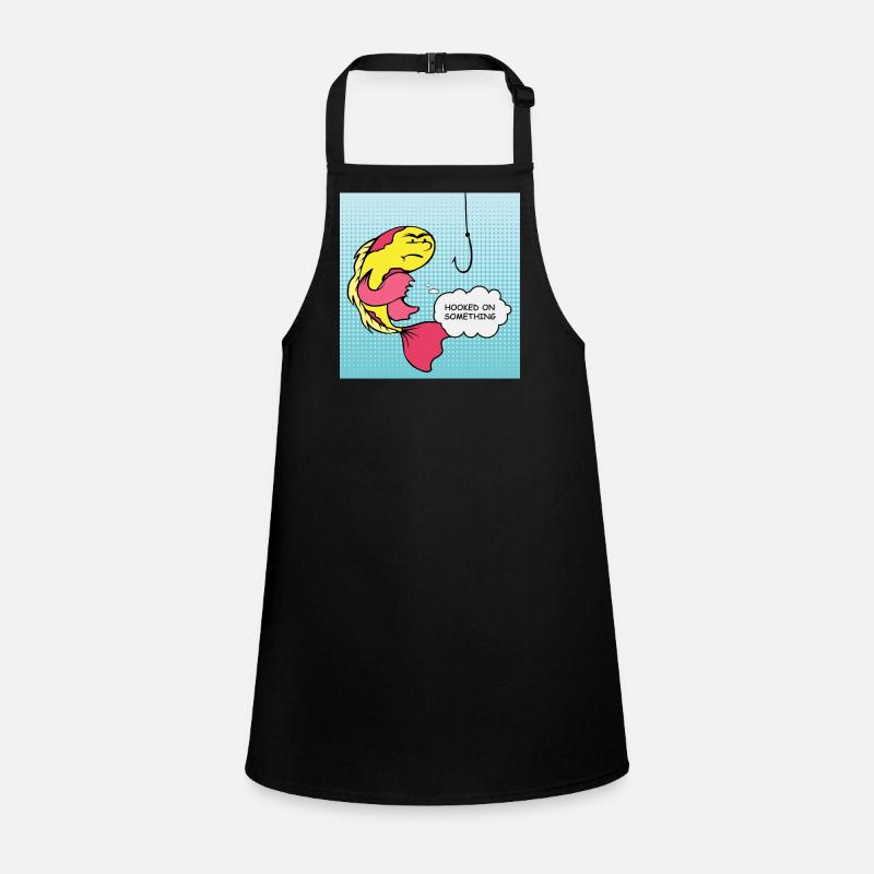 Pop Art Fish Hooked Humor Children's Apron