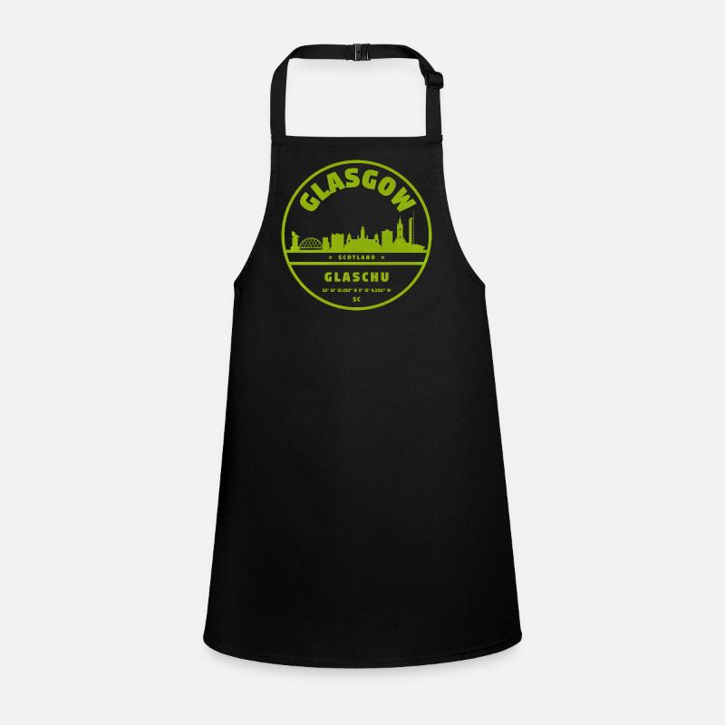 Logo rond vert de la Skyline de Glasgow Tablier Enfant