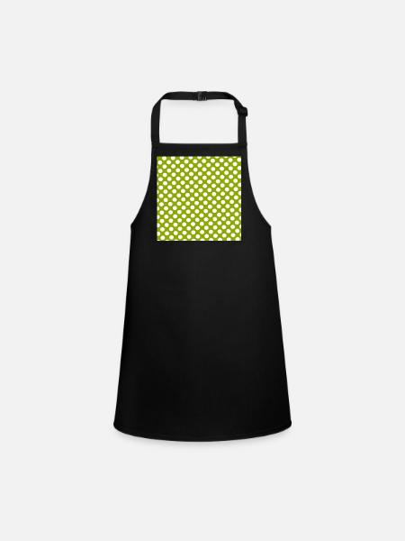 Green Background Texture Template Personalize - Children's Apron - black - Front