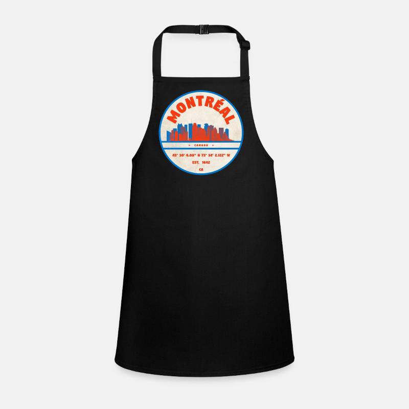 Montréal Canada Skyline Emblem Design Children's Apron