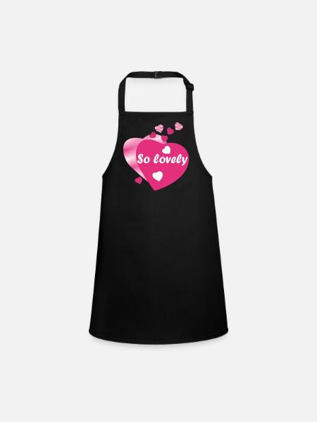 SO LOVELY - Children's Apron - black - Front