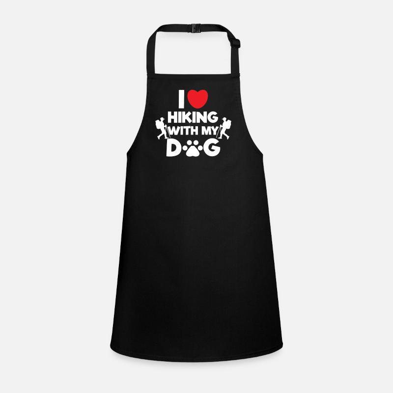 Wanderer Statement I Love Hiking Climbing Heart Children's Apron