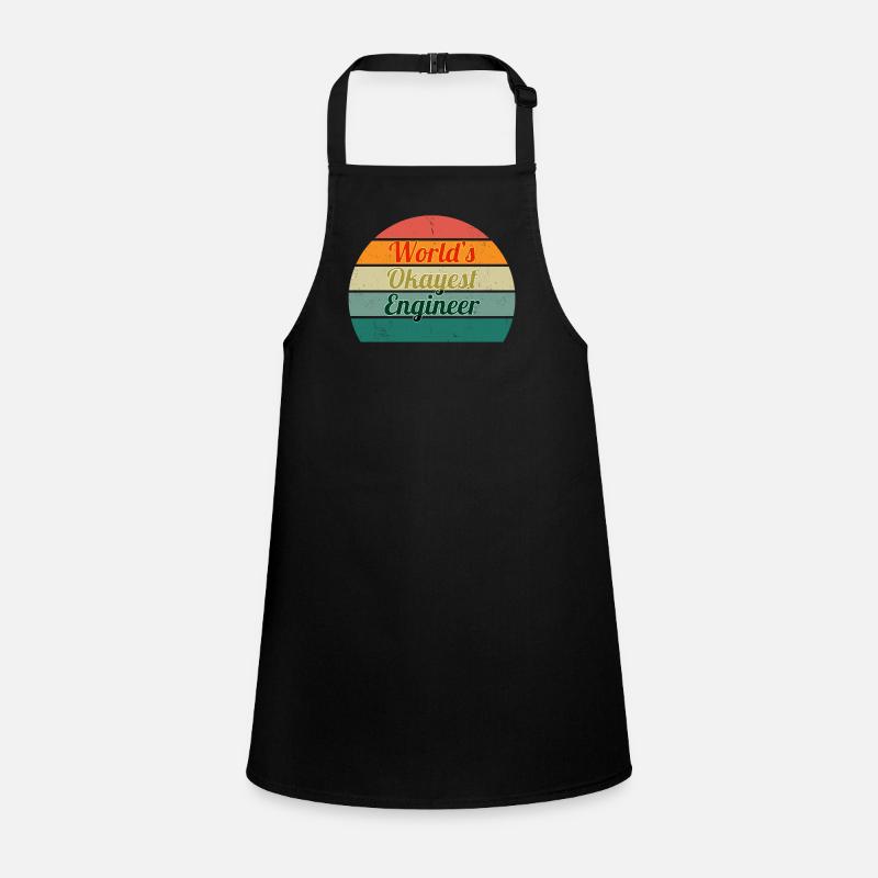 World's Okayest Engineer Retro Design Children's Apron
