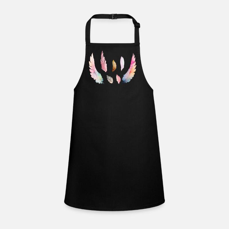 Coloured watercolour plumage Children's Apron