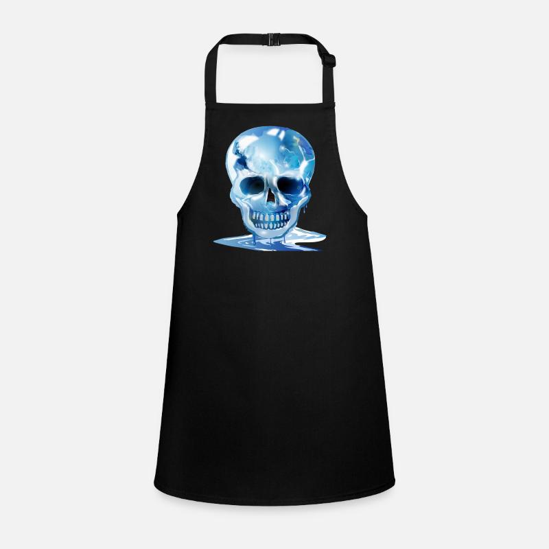 extravagant melting skull in ice colours Children's Apron