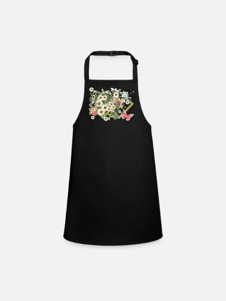 Fleurs Fleurs - Tablier Enfant - noir - Devant