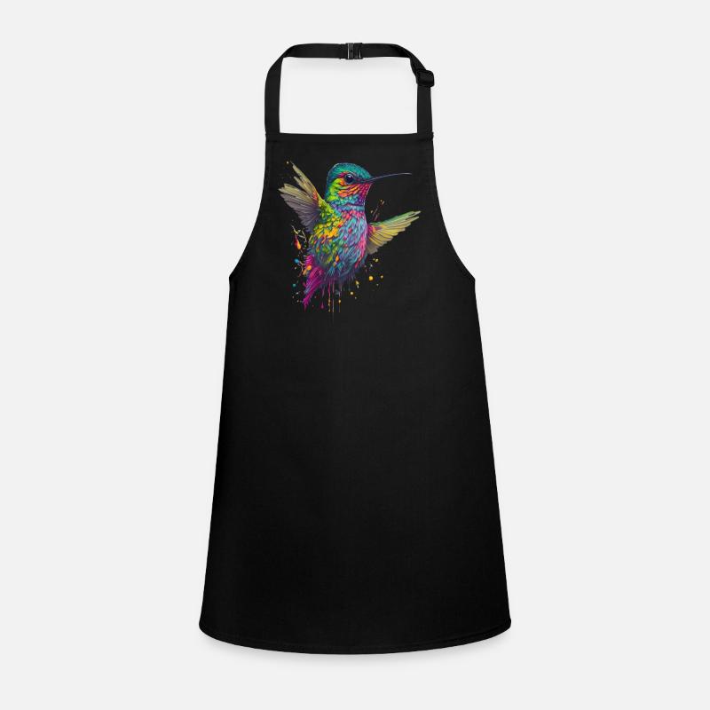 Color Explosion Hummingbird Artwork Children's Apron