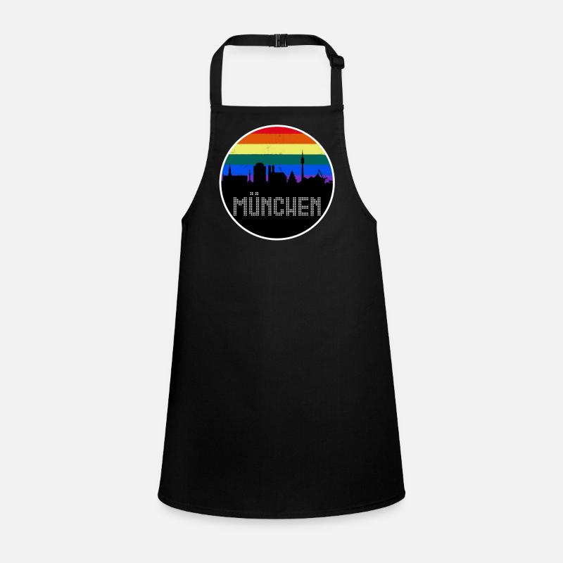 Munich Skyline Rainbow Children's Apron