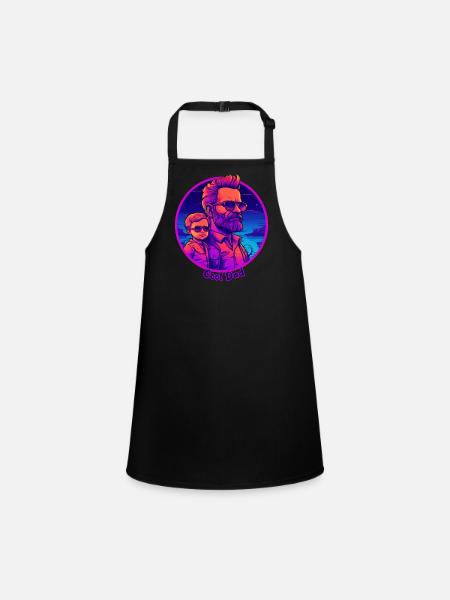 Cool Dad - Children's Apron - black - Front