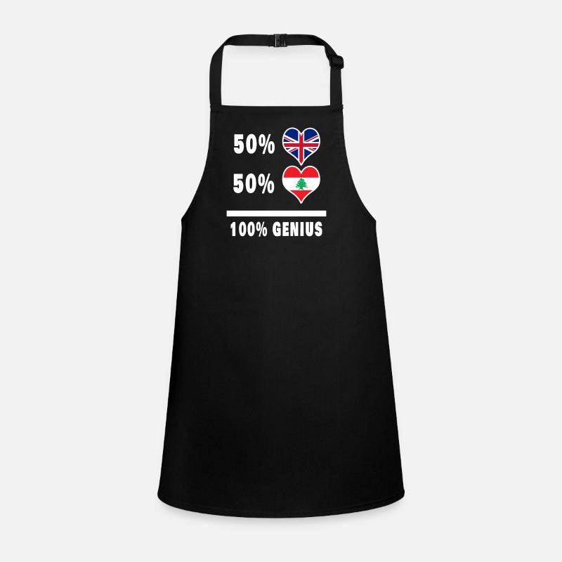 Libanon und Großbritannien 100% Genius Flagge Schürze für Kinder