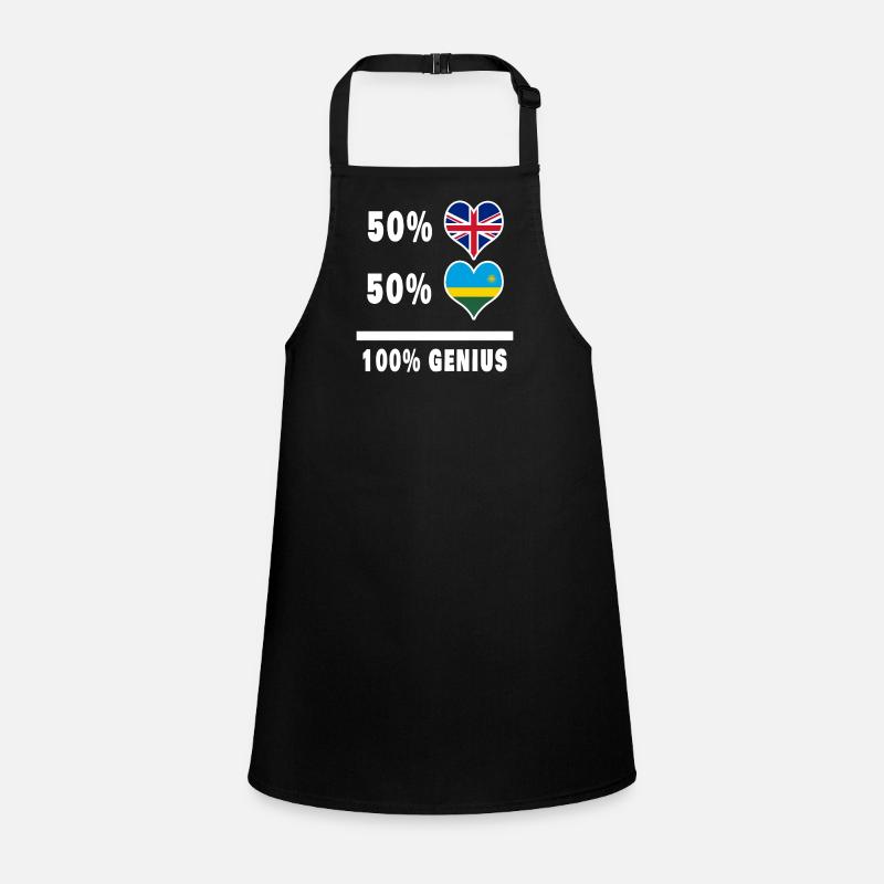 Rwanda et Grande-Bretagne 100% Genius Flag Tablier Enfant
