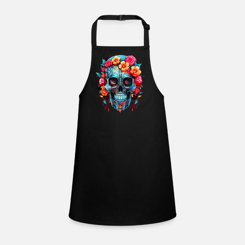 Cyborg Skull Robot Android Sugar Skull Tablier Enfant