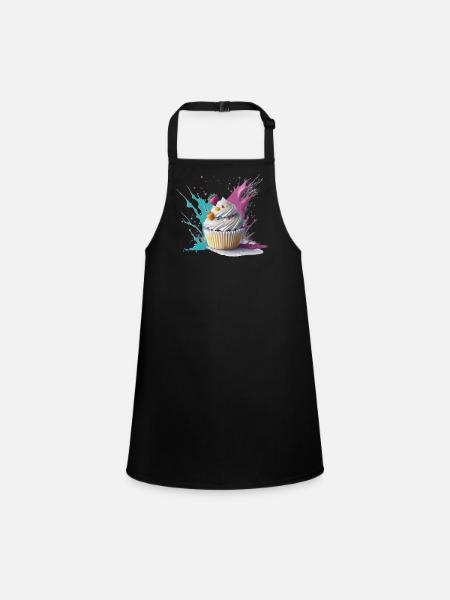 Sweet Cupcake - Children's Apron - black - Front