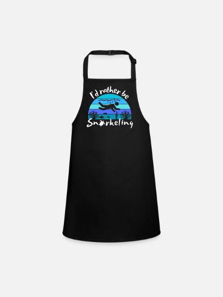 Je préfère faire du snorkeling - Beach Lover - Tablier Enfant - noir - Devant