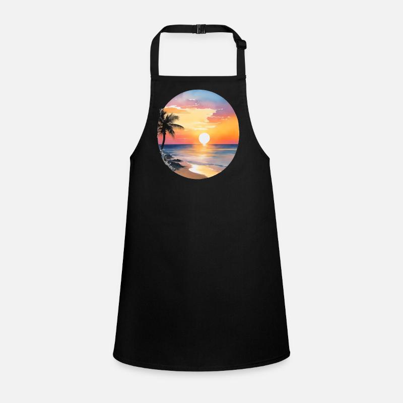 Coucher de soleil sur la plage Tablier Enfant