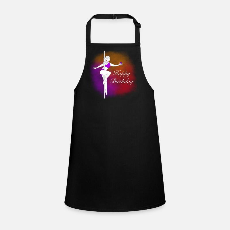 Pole Dance Birthday Gradient Illustration Children's Apron