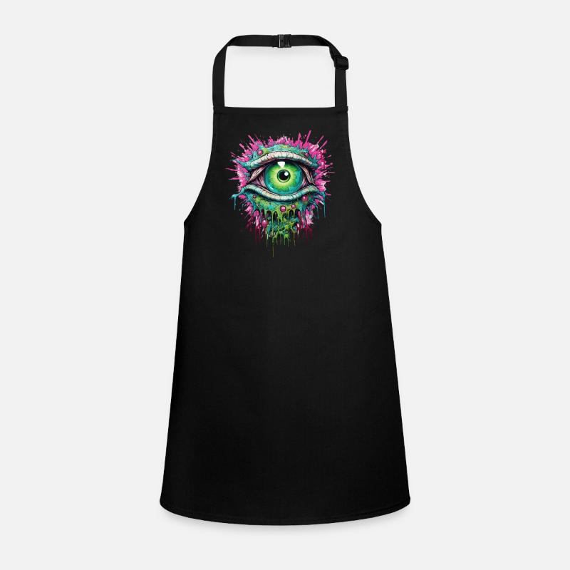 Zombie Auge Apokalypse Halloween Zombiejäger Schürze für Kinder