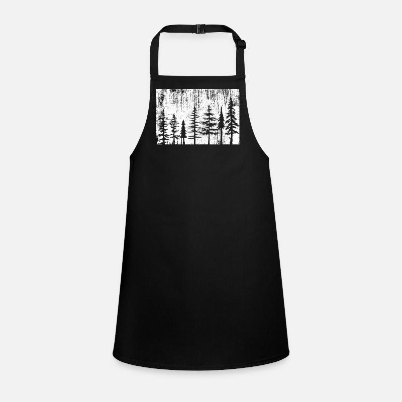 Silhouette Forêt Monochrome Tablier Enfant