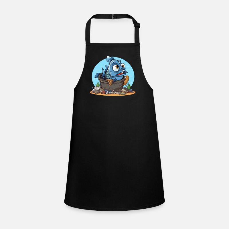 Desperate Fish Pollution Shirt Children's Apron