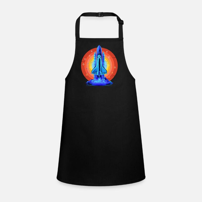 BLUE SPACE SHUTTLE RETRO VINTAGE Children's Apron
