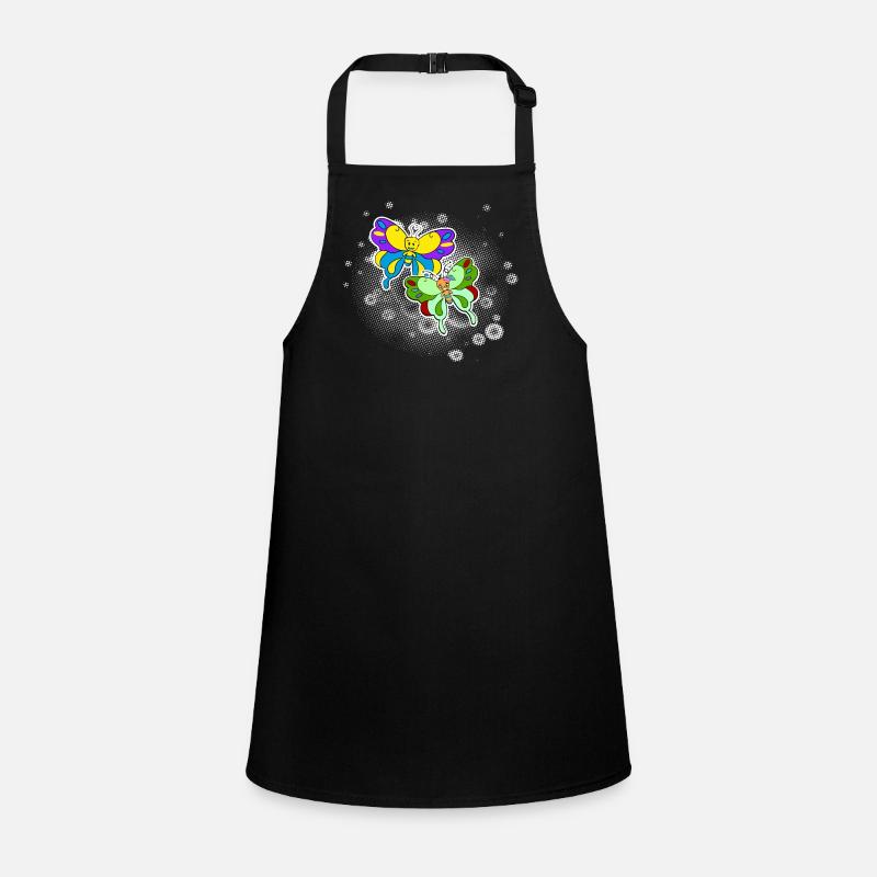 Two butterflies with pixel cloud Children's Apron