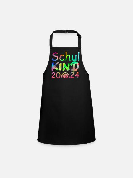 Schulkind 2024 - Schürze für Kinder - Schwarz