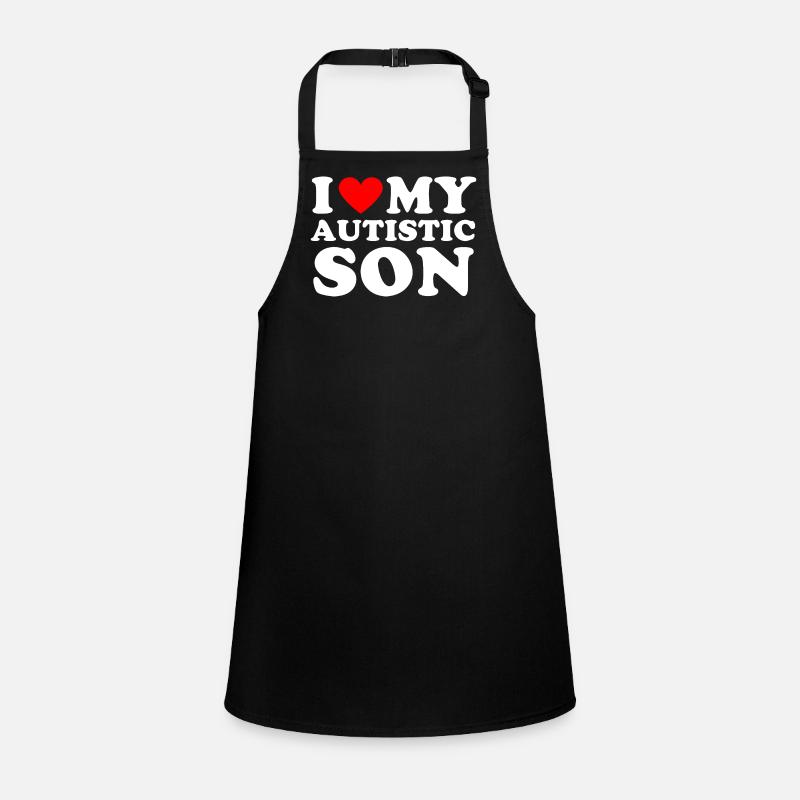 I Love My Autistic Son Schürze für Kinder