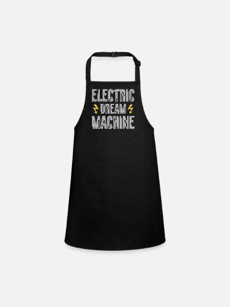 Electric Dream Machine Type 2 Supercharge Electric - Children's Apron - black - Front