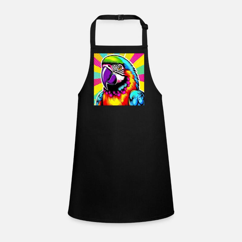 Papagei Pop Art Schürze für Kinder