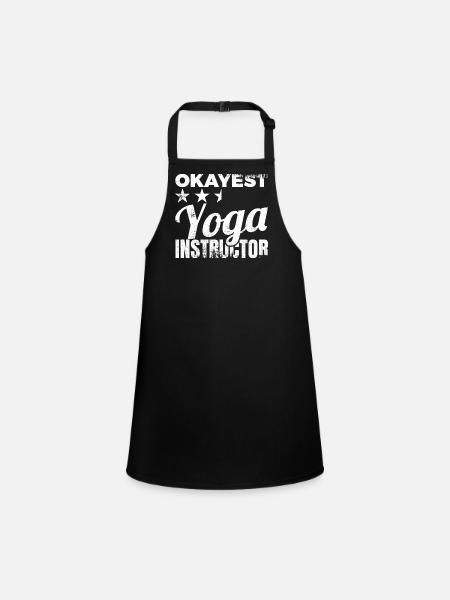 Average Yoga Teacher - Children's Apron - black - Front