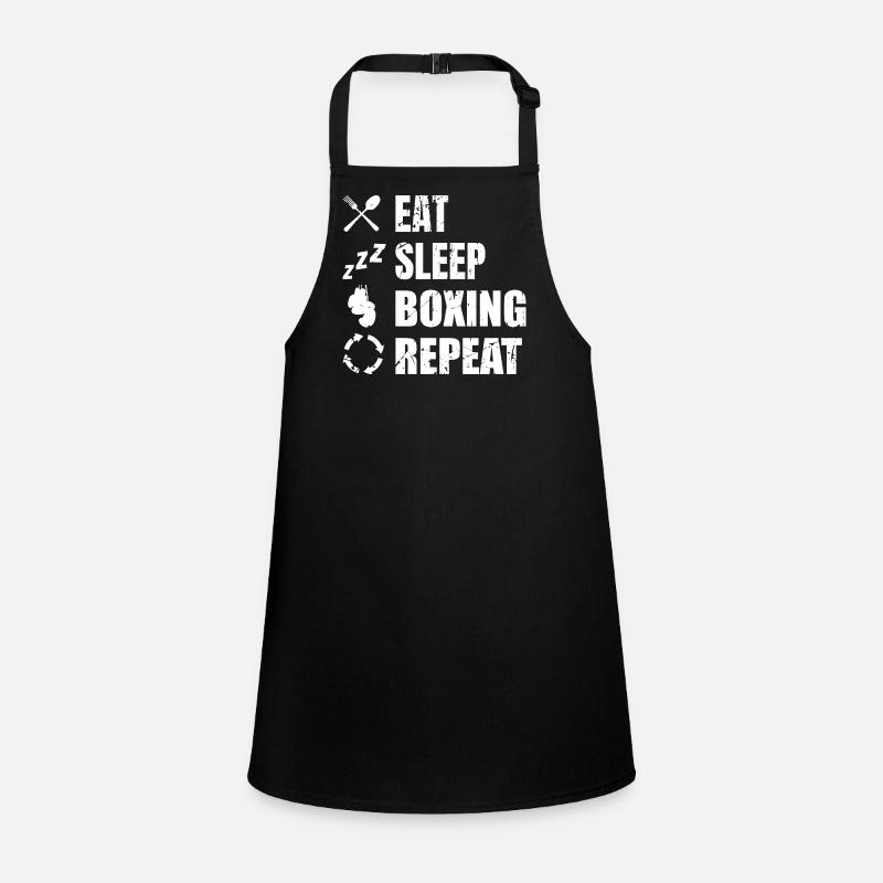 Eat Sleep Boxing Repeat Schürze für Kinder
