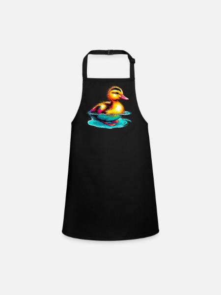 Caneton Canard Canard - Tablier Enfant - noir - Devant