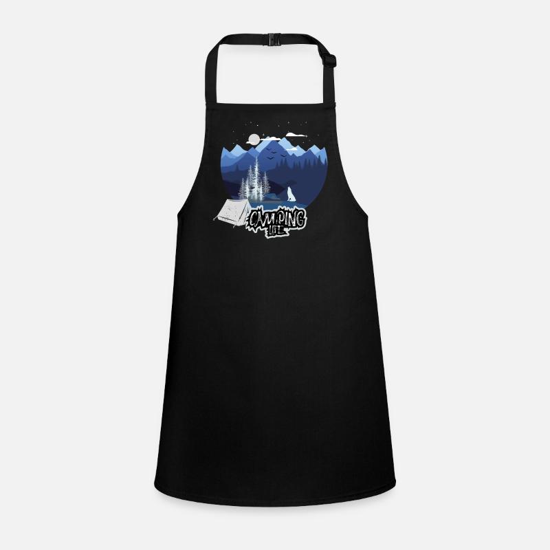 Camping Life Mountain Night Children's Apron