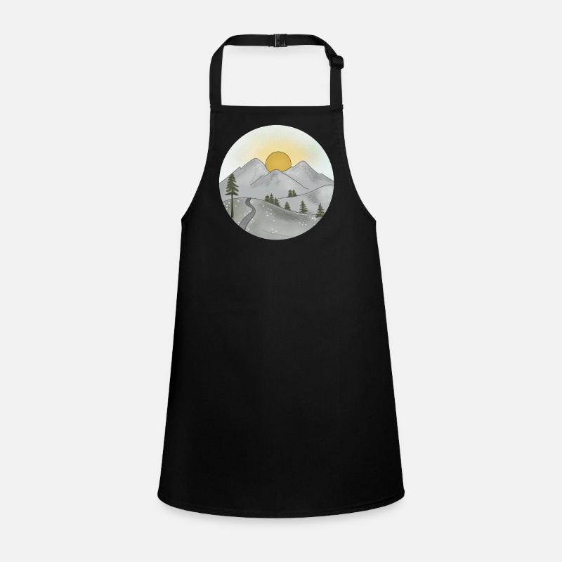 Mountain idyll at sunset in spring Children's Apron