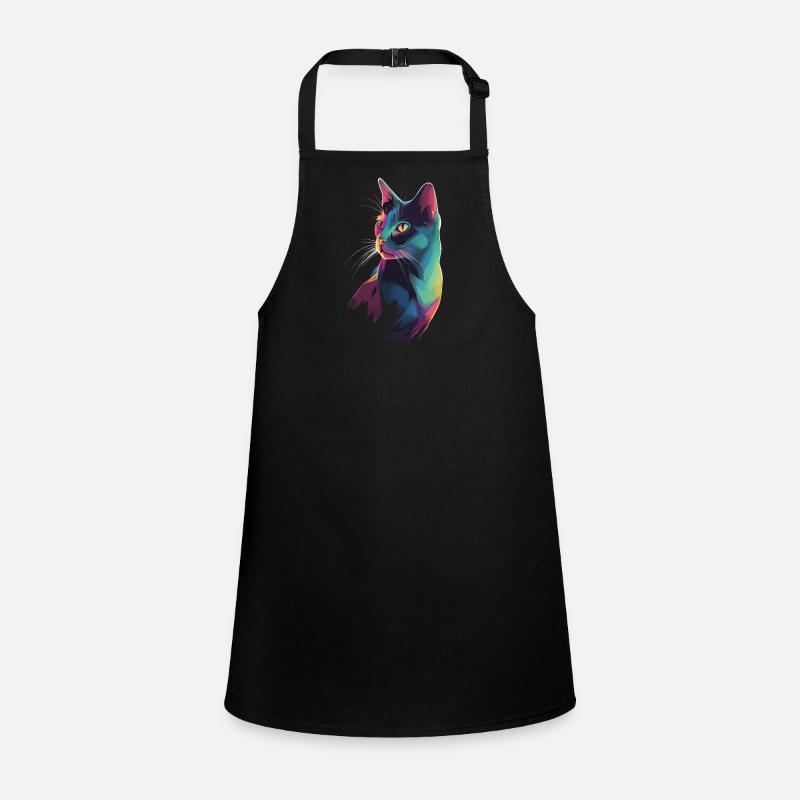 Stylized Cat Illustration Children's Apron