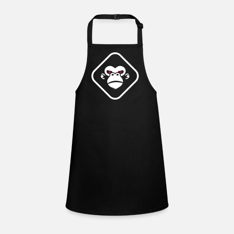 Gorilla Logo dunkler Hintergrund Schürze für Kinder
