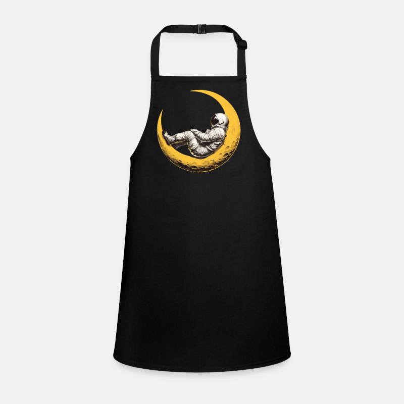 An astronaut on a crescent Moon Children's Apron