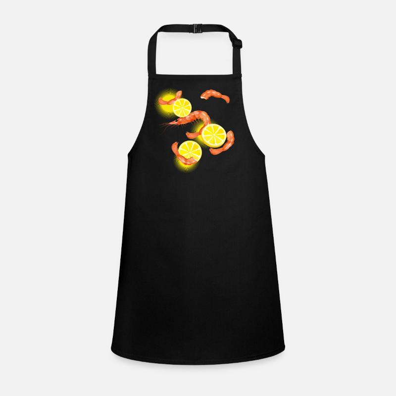 Prawns or shrimp with lemon slices Children's Apron