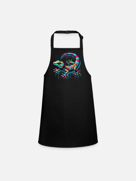 Gecko - Tablier Enfant - noir - Devant