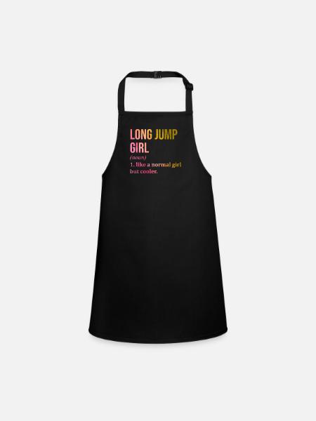 Long Jump - Children's Apron - black - Front
