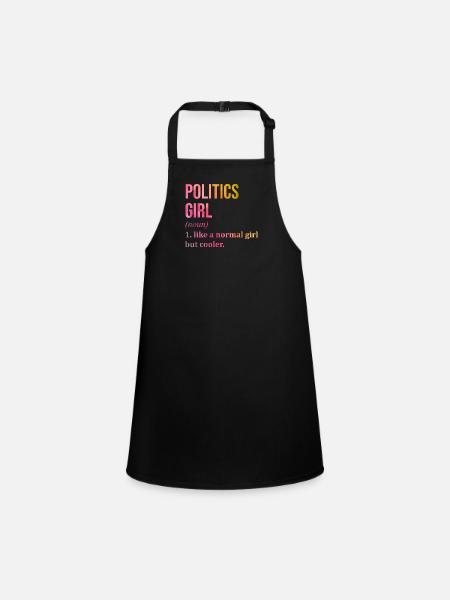 Political - Children's Apron - black - Front