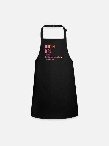 Dutch Dutch Dutch - Children's Apron - black - Front